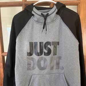 Women's Nike Black 'Just Do It' Hoodie - Size Large